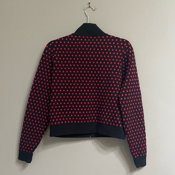 MICHAEL Michael Kors Polka Dot Knitwear Zip Up, Size Medium - Picture 4 of 10